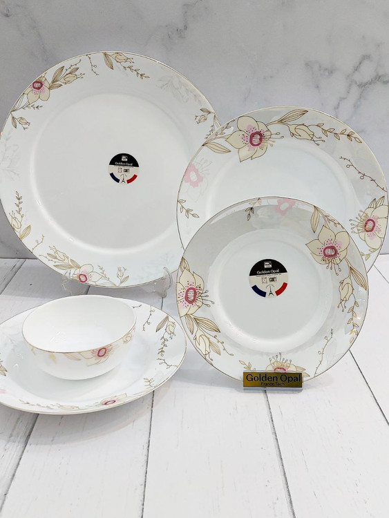 سرویس آرکوپال ۶ نفره ۲۶ پارچه قالب بن (bone) طرح روناک