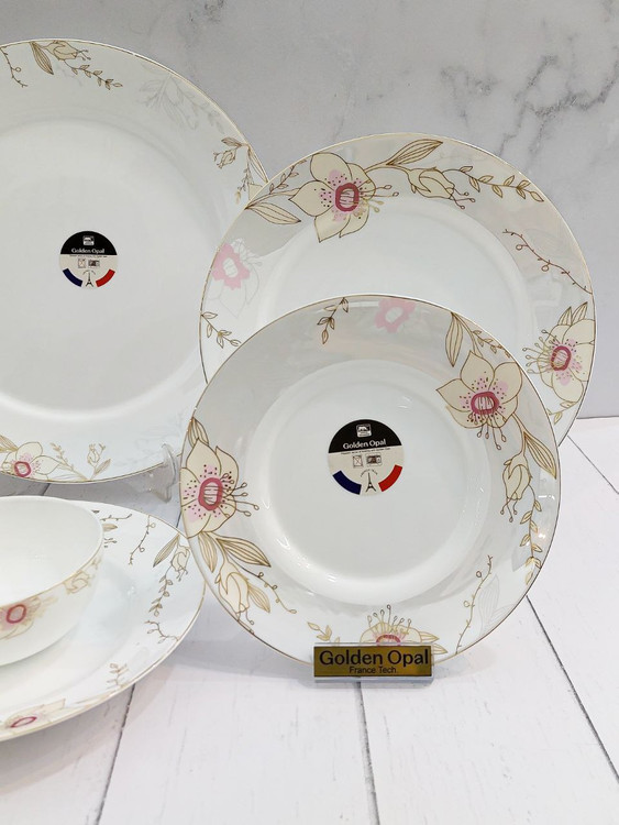 سرویس آرکوپال ۶ نفره ۲۶ پارچه قالب بن (bone) طرح روناک