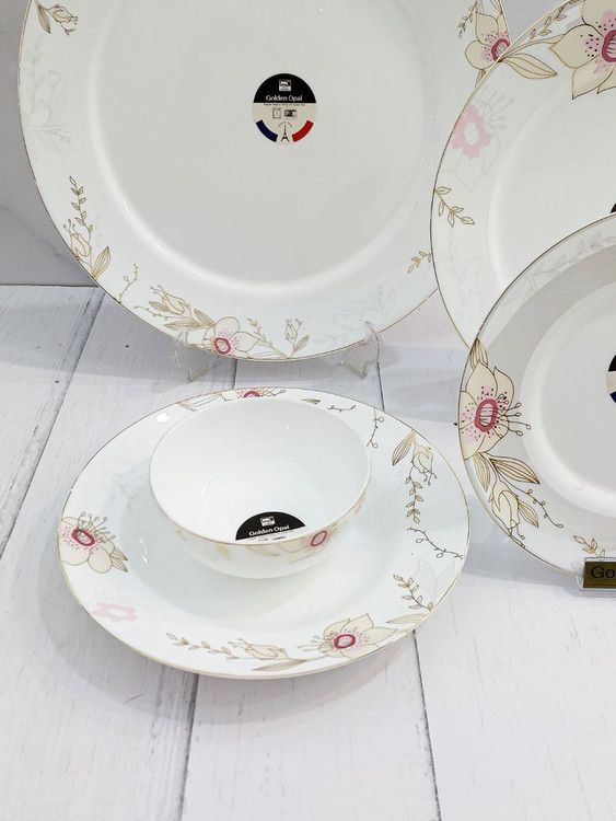 سرویس آرکوپال ۶ نفره ۲۶ پارچه قالب بن (bone) طرح روناک