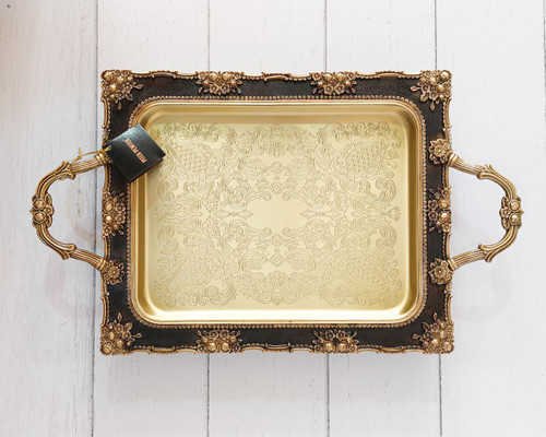 سینی پیتر پیوتر مستطیل سایز کوچک مدل 180XSE-B رنگ طلایی