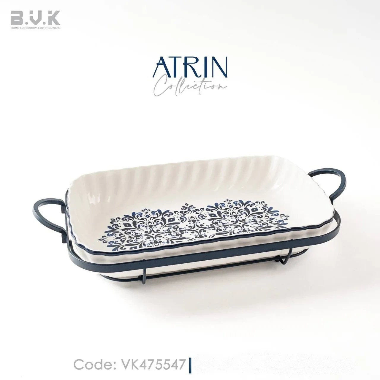 مرغ خوری مستطیل سایز  بزرگ بی وی کی مدل اترین کد 475547